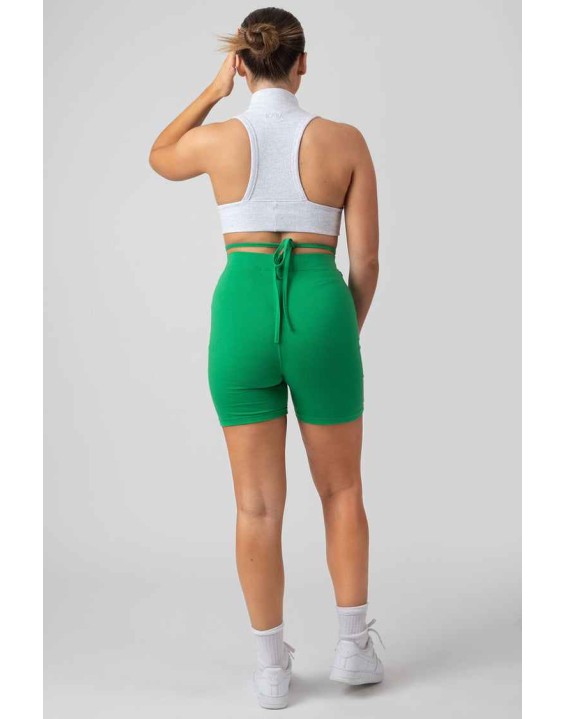 Tie Waist Cycling Shorts Green