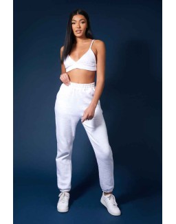 Triangle Ribbed Bralet Oatmeal Marl