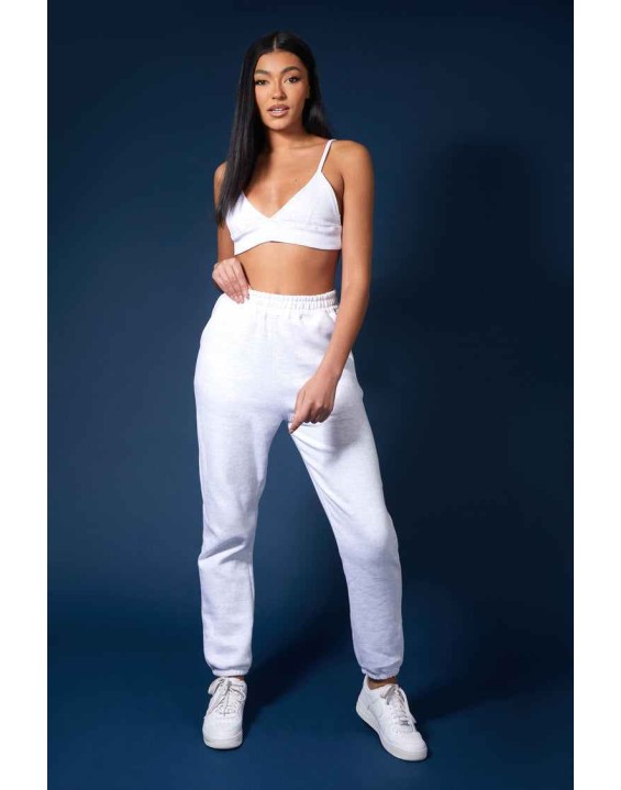 Triangle Ribbed Bralet Oatmeal Marl