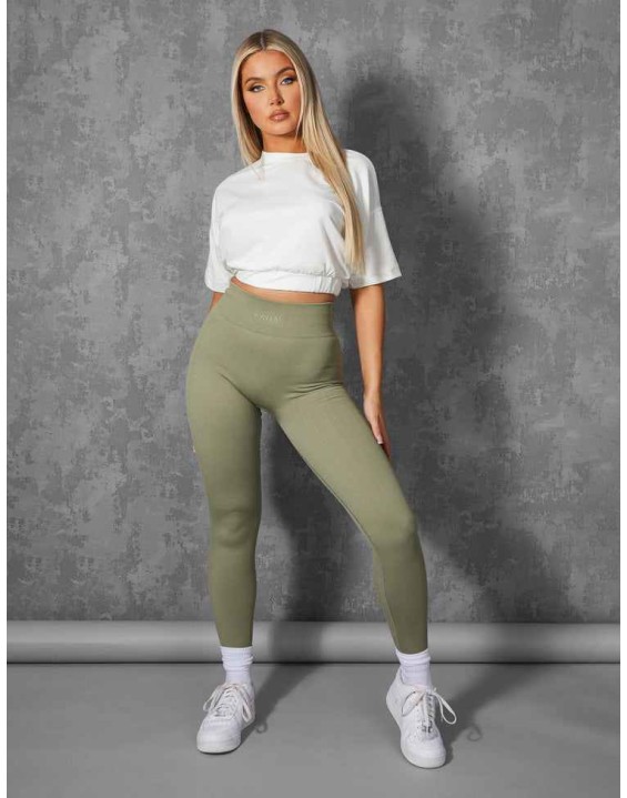 Elasticated Waist Cropped T-Shirt White