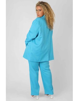 Curve Oversized Blazer Blue