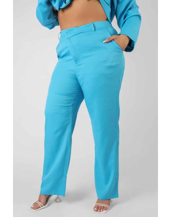 Curve Straight Leg Trouser Blue