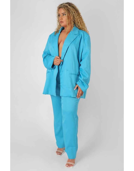 Curve Straight Leg Trouser Blue