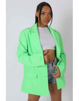 Oversized Masculine Blazer Jacket Green