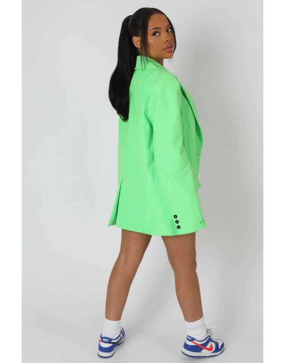 Oversized Masculine Blazer Jacket Green
