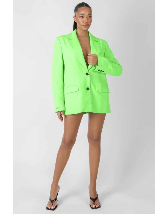 Oversized Masculine Blazer Jacket Green