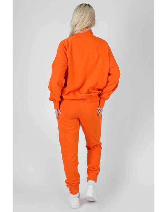 Reverse Panel Relaxed Joggers Orange