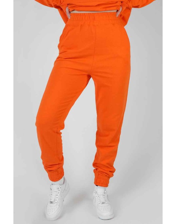 Reverse Panel Relaxed Joggers Orange