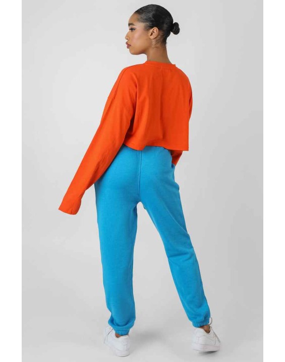 Detroit Super Cropped Long Sleeve T-Shirt Orange