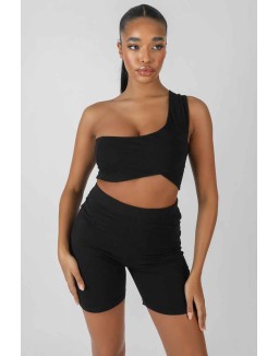 Asymmetric Bralet Black