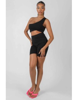 Asymmetric Bralet Black