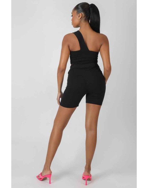Asymmetric Bralet Black