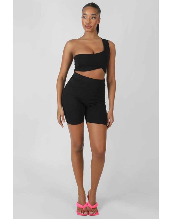 Asymmetric Bralet Black