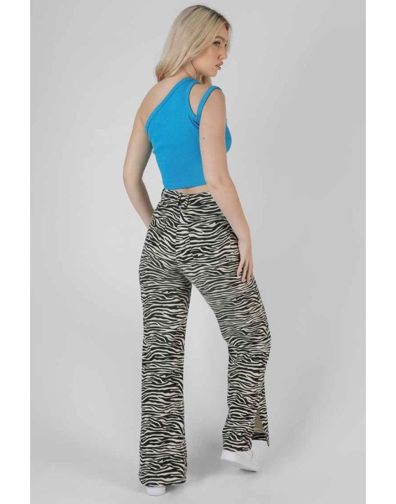 Asymmetric Strap Top Blue
