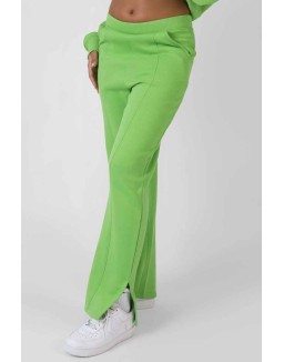 New York Split Hem Straight Joggers Green