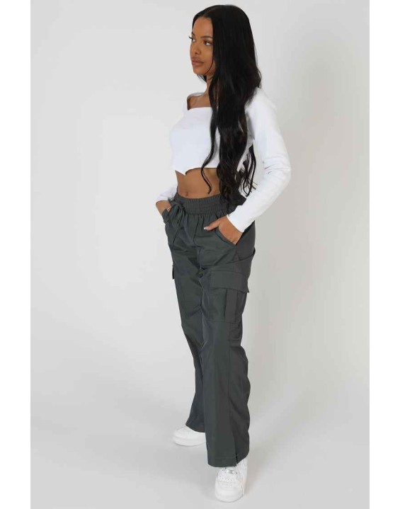 Long Sleeve Hankey Crop Top White