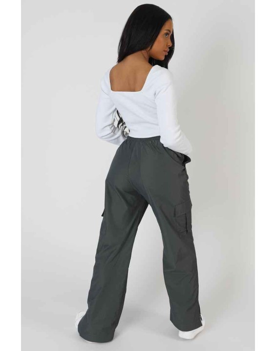 Long Sleeve Hankey Crop Top White