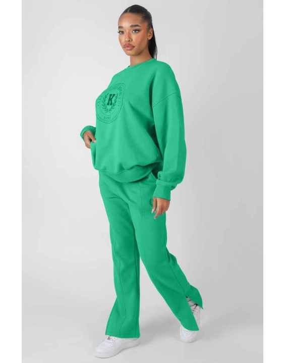 Tonal Kaiia Embroidered Joggers Green
