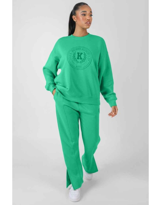 Tonal Kaiia Embroidered Joggers Green
