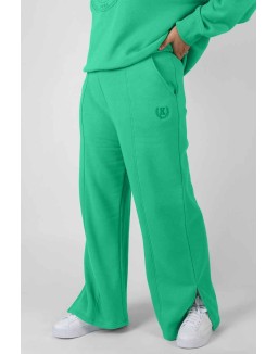 Curve Kaiia Tonal Embroidered Joggers Green
