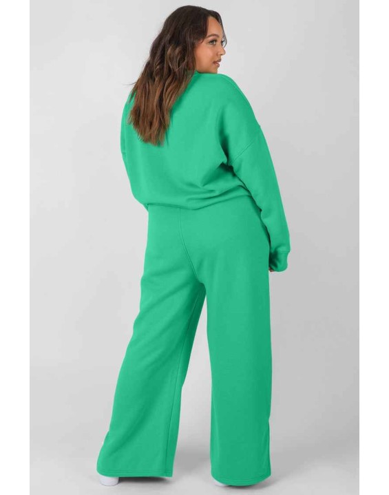 Curve Kaiia Tonal Embroidered Joggers Green