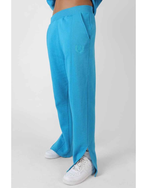 Kaiia Tonal Embroidered Joggers Blue