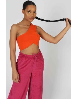 Asymmetric Bralet Orange
