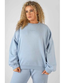 Curve Washed Kaiia Oversized Sweatshirt Iris