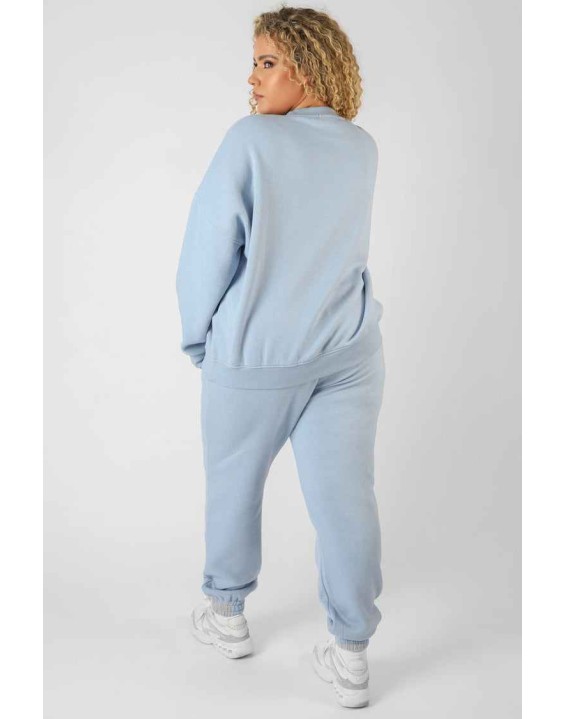 Curve Washed Kaiia Oversized Sweatshirt Iris