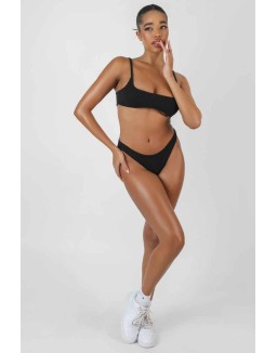 Underbust Ribbed Bra Black