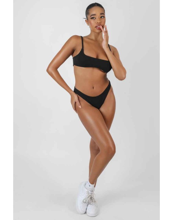 Underbust Ribbed Bra Black