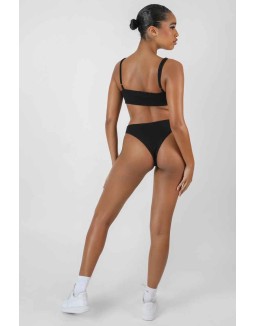 V Front Cheeky Bum Knicker Black