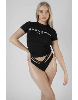 Slogan Lounge T-Shirt Black