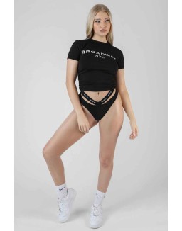 Nyc Elastic Cheeky Bum Knicker Black