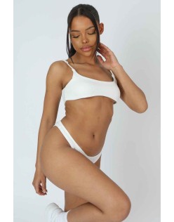 Underbust Ribbed Bra Ivory