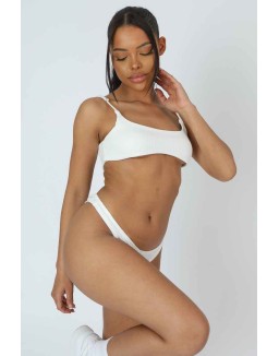 Underbust Ribbed Bra Ivory