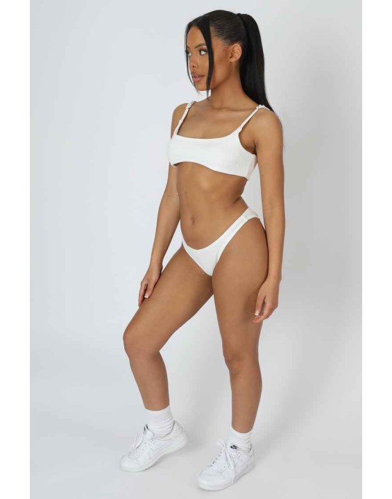 Underbust Ribbed Bra Ivory