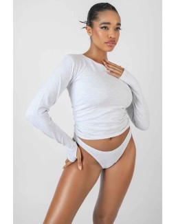 V Front Knicker Oatmeal Marl
