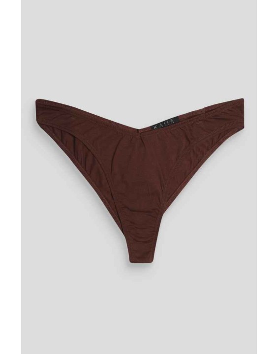 Curve V Front Knicker Chocolate