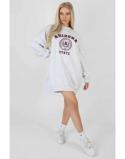 Arizona Graphic Sweat Dress Oatmeal Marl