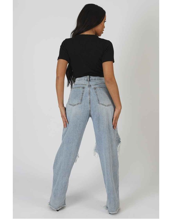 Knotch Front Short Sleeve Ribbed Bodysuit Black