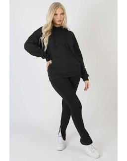 Oversized Hoodie With Front Pocket Black