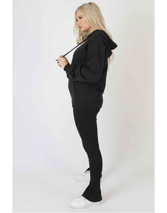 Oversized Hoodie With Front Pocket Black