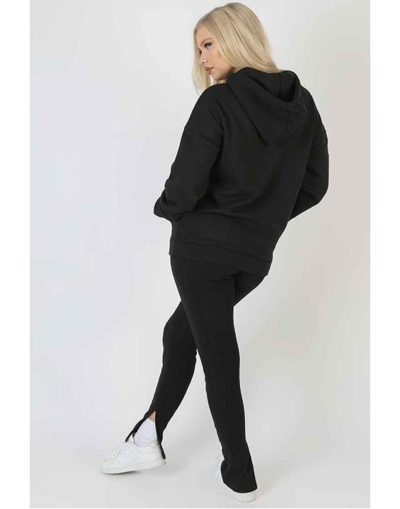 Oversized Hoodie With Front Pocket Black