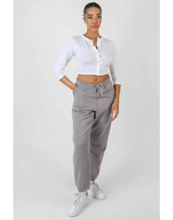 Oversized Drawstring Joggers Grey