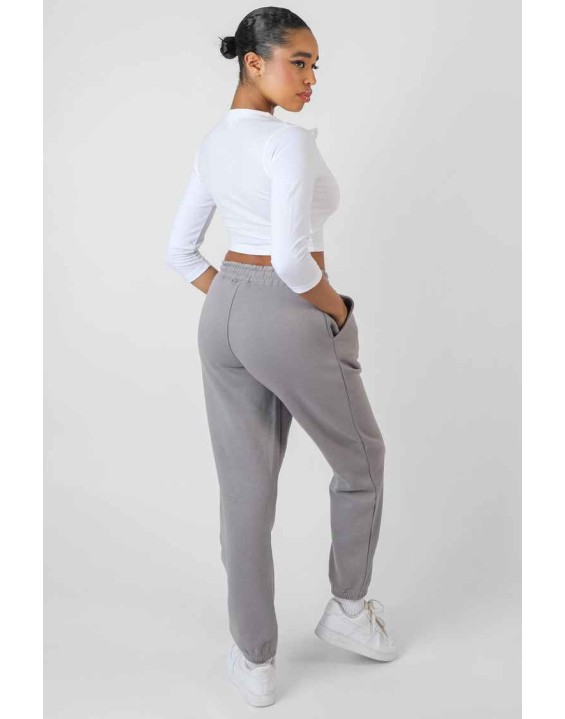 Oversized Drawstring Joggers Grey