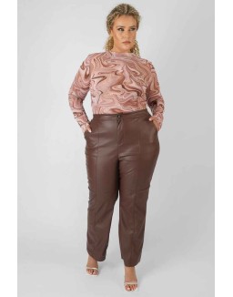 Curve Printed Mesh High Neck Bodysuit