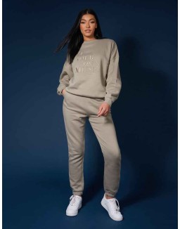 Be Your Own Muse Embroidered Sweatshirt Khaki