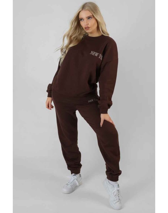 New York Oversized Sweatshirt Chocolate