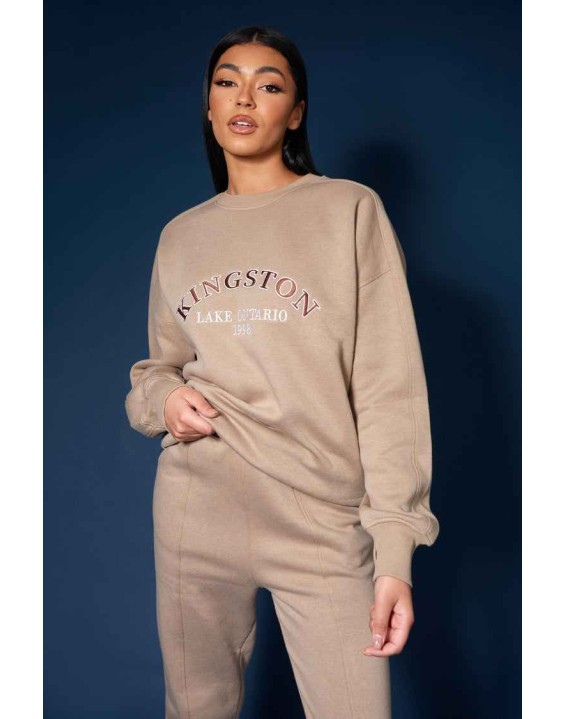 Kingston Slogan Sweatshirt Ash